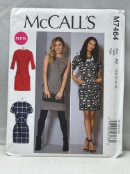 7464 MCCALLS FITTED PANEL DRESSES SLEEVES OR NOT PATTERN 6-14 UNCUT